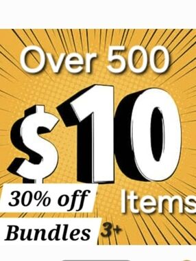 $10 Items!!  30% Off Bundles Of 3 Or More Items!